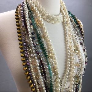 Vintage / Modern Jewelry Lot 15 Necklaces-Flapper